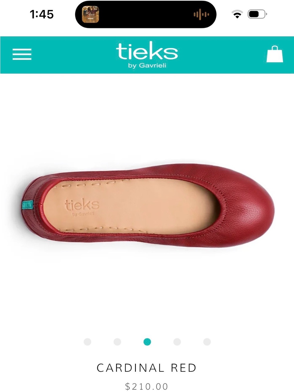 Tieks Red Leather Ballet Flats by Gavrieli - Picture 7 of 7